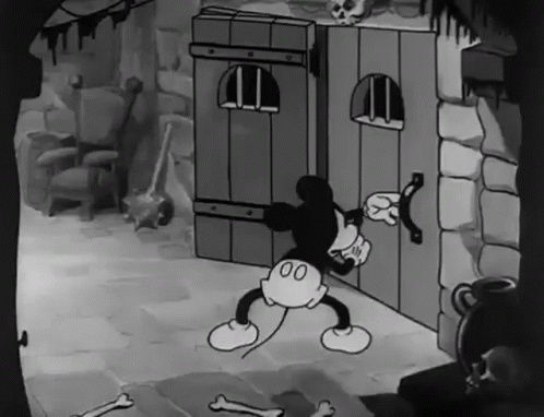 Mickey Mouse Black White GIF