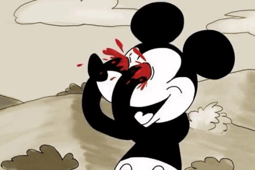 Mickey Mouse Bleeding Eyes GIF