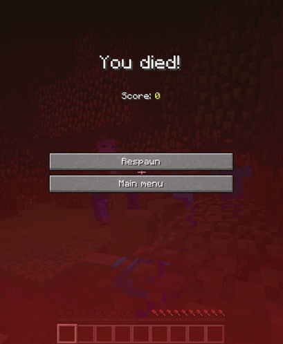 Minecraft You Died GIF