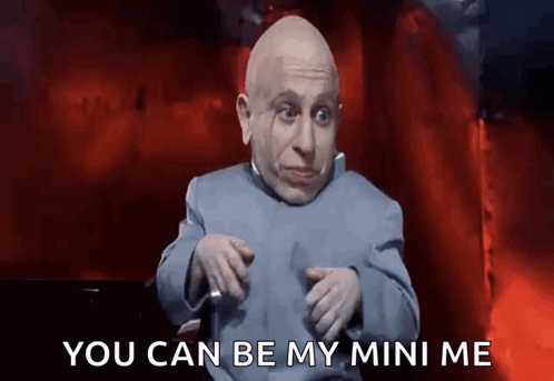 Mini Me Pointing GIF