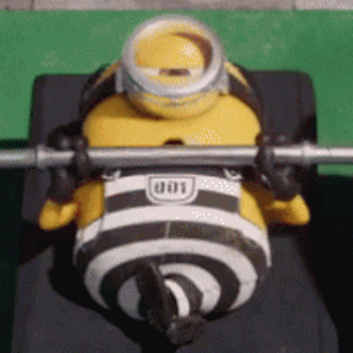Minion Bench Press GIF