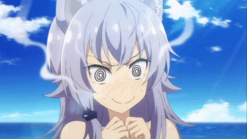 Miss Kuroitsu Anime Blush GIF