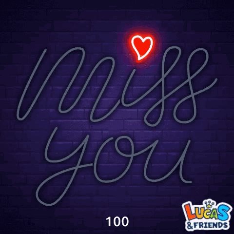 Miss You Neon GIF