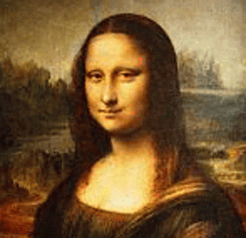 Mona Lisa Make Face GIF
