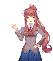 Monika Doki Doki Literature Club Sticker