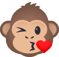Monkey Blow Kiss Monkey Sticker