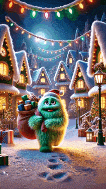 Monster Santa Merry Christmas Time GIF