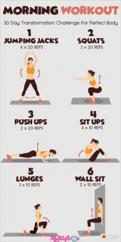 Morning Workout Jumping Jacks GIF