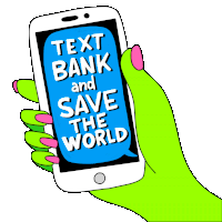 Moveon Text Bank And Save The World Sticker