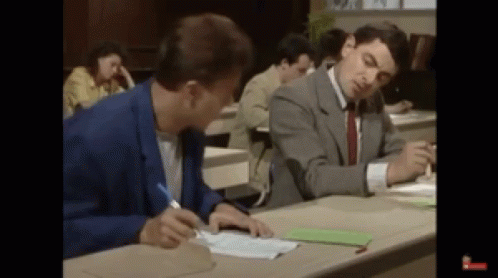 Mr Bean Exams GIF
