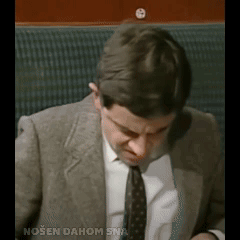 Mr Bean Listening GIF
