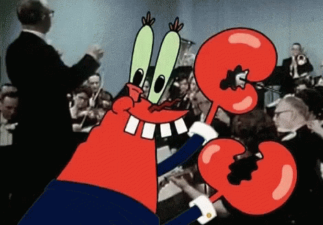 Mr Krabs Conductor GIF