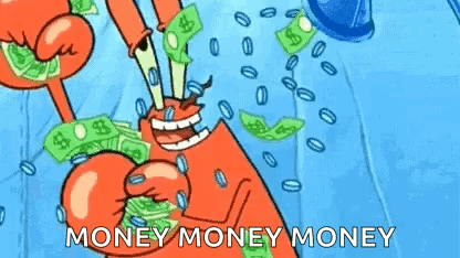 Mr Krabs Money GIF
