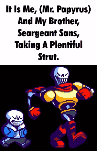 Mr Papyrus Sgt Sans GIF