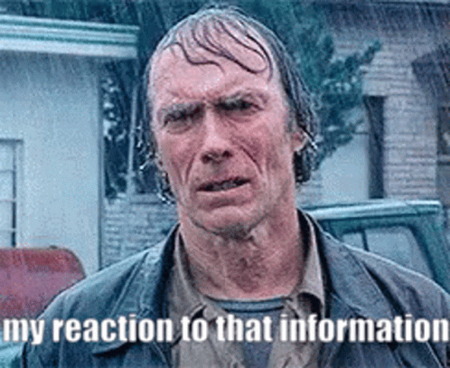 My Reaction To That Information Clint Eastwood GIF