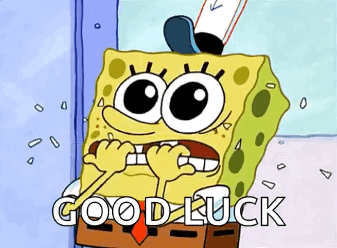 Nail Biting Spongebob GIF