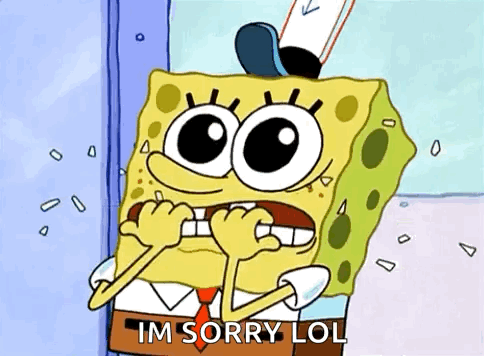 Nail Biting Spongebob GIF