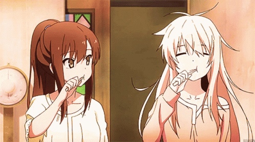 Nanami Brushing Teeth GIF