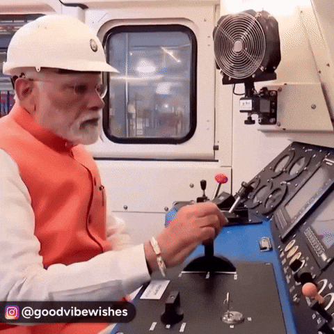 Narendra Modi Public Transport GIF