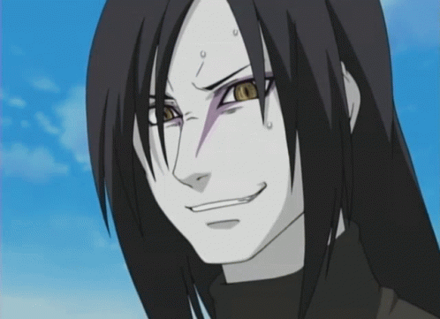 Naruto Orochimaru Pained Smile Stare GIF