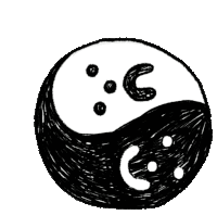 Nastia Cistakova Ying And Yang Sticker