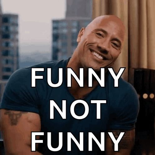 Not Funny Dwayne Johnson GIF