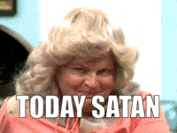Not Today Satan Crossdressing GIF