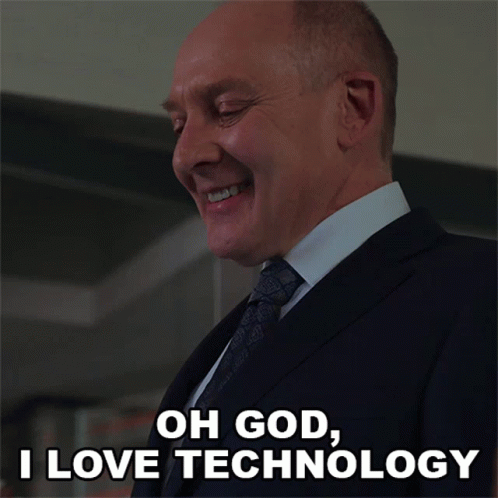 Oh God I Love Technology Zach Grenier GIF