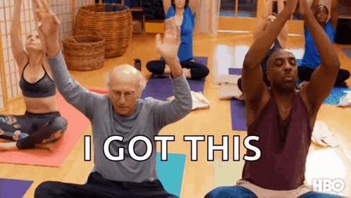 Old Man Yoga GIF