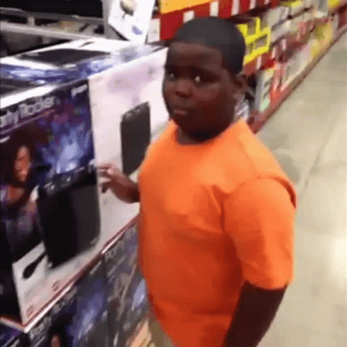 Orange Terio Awkward Orange Black Kid GIF