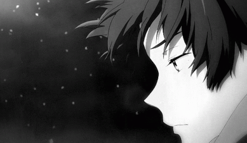Oreki Black And White Wind GIF
