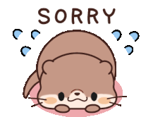 Otter Sorry Sticker
