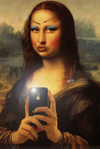 Painting Mona GIF