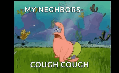 Patrick Coughing GIF