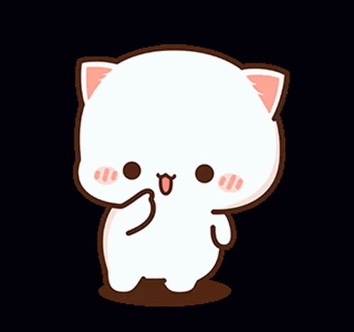 Peach Cat Shy GIF