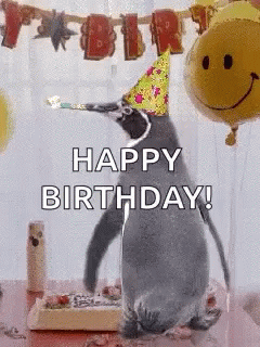 Penguin Happy Birthday GIF