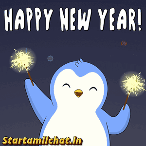 Penguin Hug Happy New Year 2026 GIF