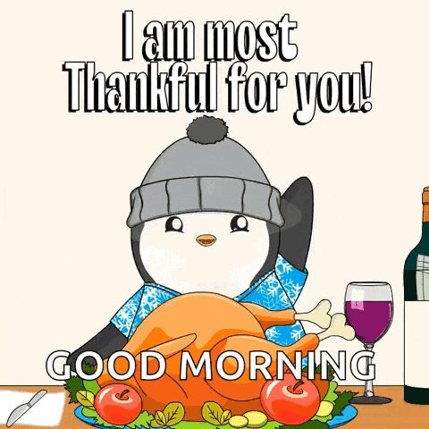 Penguin Thanksgiving GIF