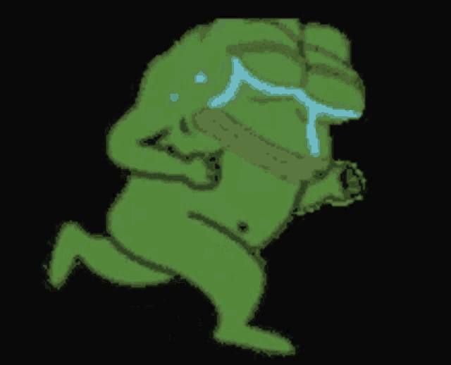 Pepe Running Away GIF