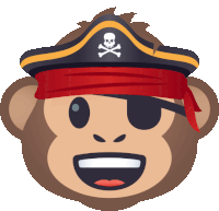 Pirate Monkey Monkey Sticker