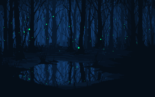 Pixel Fireflies GIF