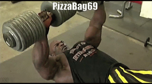 Pizza Bag69 Bench Pressing GIF