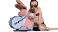 Playing A Toy Drum Ricky Berwick Sticker
