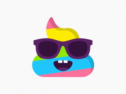 Poop Rainbow Color GIF