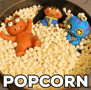 Popcorn Eating Popcorn GIF