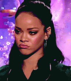 Pouting Rihanna GIF