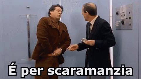 Pozzetto Renato Toccarsi Scaramanzia Superstizione GIF