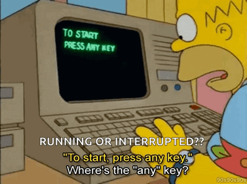 Press Any Key Homer Simpson GIF