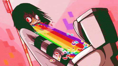 Puking Raibows GIF