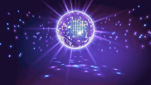 Purple Retro Disco Ball GIF